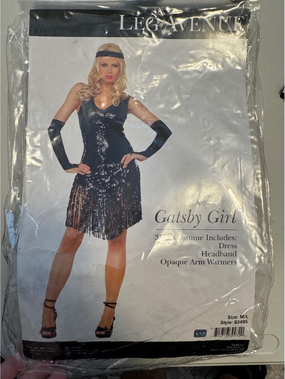 Halloween costume - Gatsby Girl Black Sequin Flapper Dress Costume